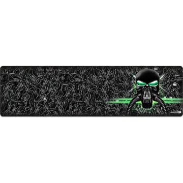 CONNECT IT CMP-1110-LG - Alfombrilla para teclado y ratón 88,6x24,5 cm negro/verde