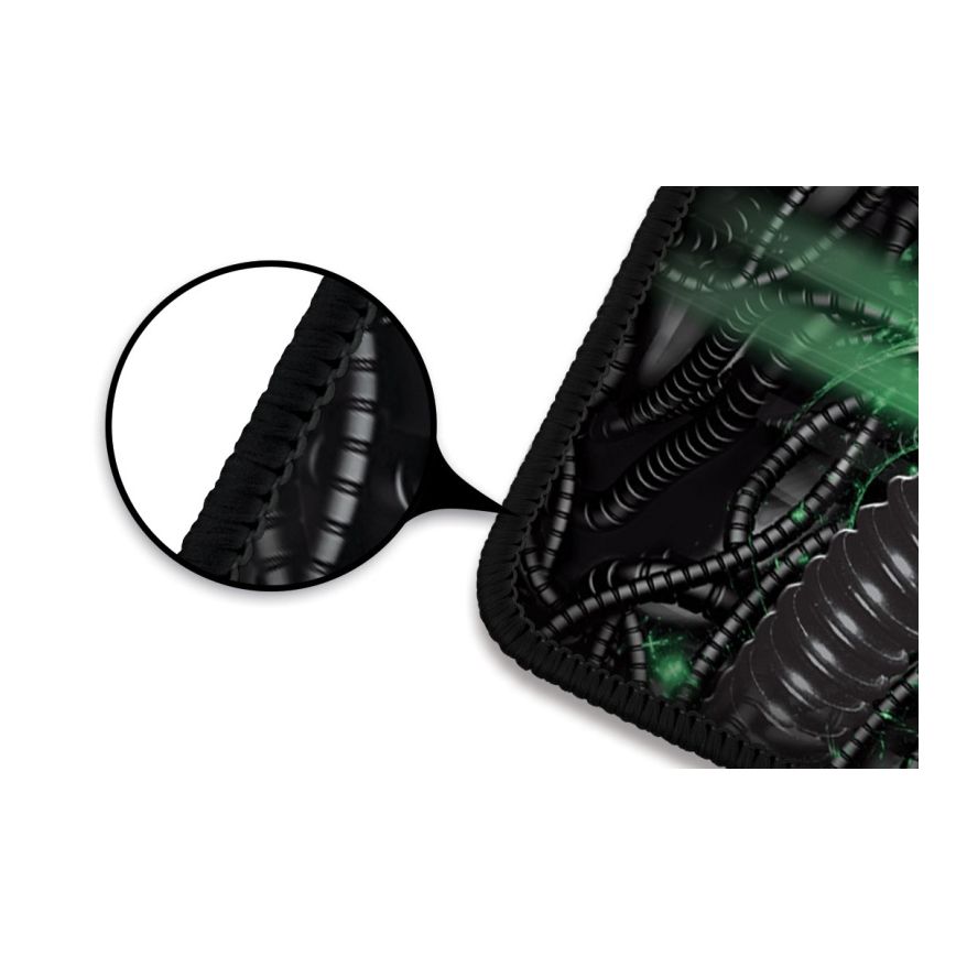 CONNECT IT CMP-1110-LG - Alfombrilla para teclado y ratón 88,6x24,5 cm negro/verde