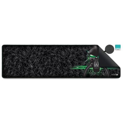 CONNECT IT CMP-1110-LG - Alfombrilla para teclado y ratón 88,6x24,5 cm negro/verde