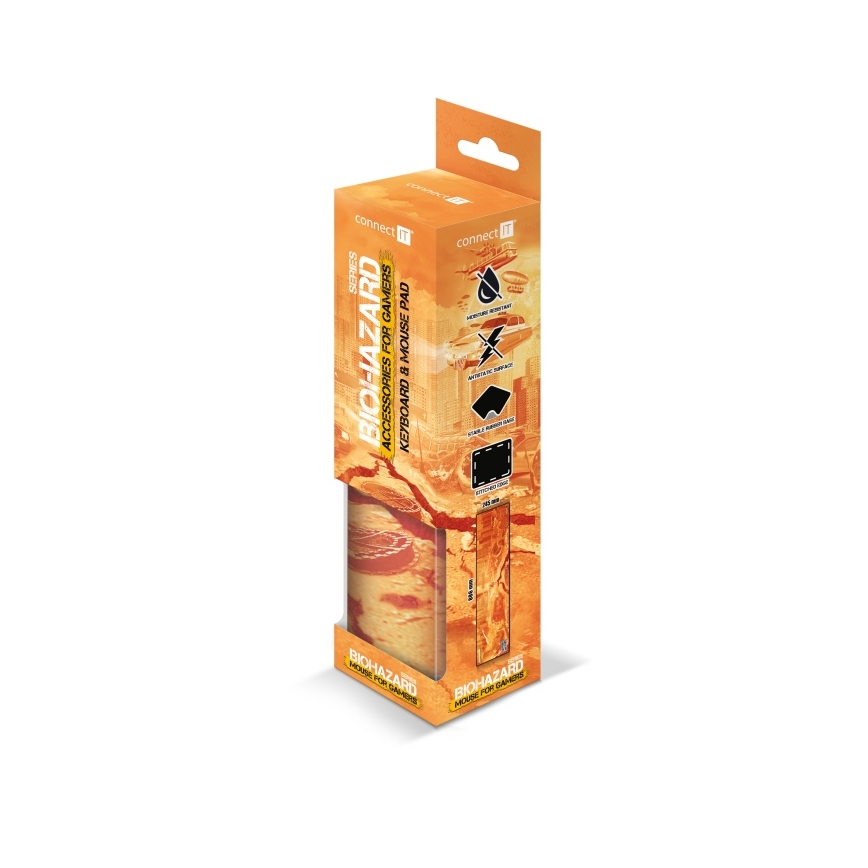 CONNECT IT CMP-1140-LG - Alfombrilla para teclado y ratón 88,6x24,5 cm naranja