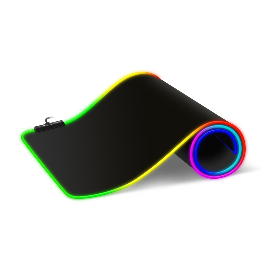 CONNECT IT CMP-3100-LG - LED RGB Alfombrilla para teclado y ratón gaming 80x30 cm negro