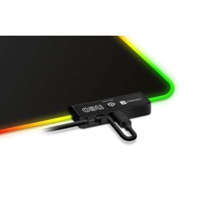 CONNECT IT CMP-3100-LG - LED RGB Alfombrilla para teclado y ratón gaming 80x30 cm negro