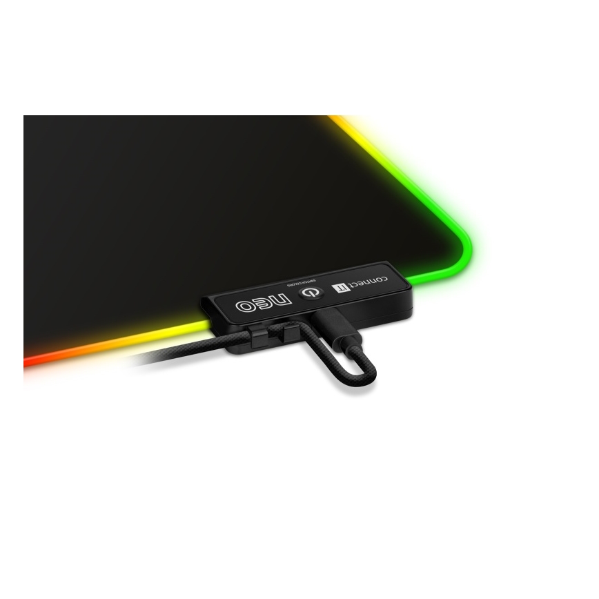 CONNECT IT CMP-3100-LG - LED RGB Alfombrilla para teclado y ratón gaming 80x30 cm negro