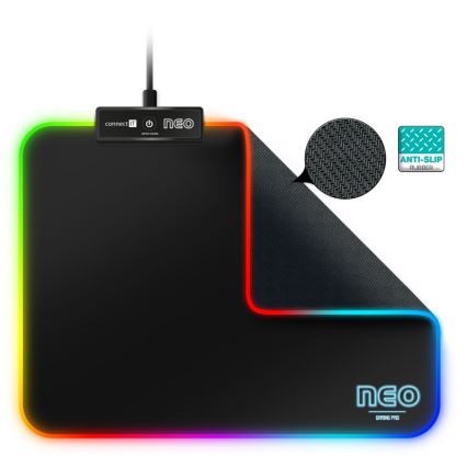 CONNECT IT CMP-3100-SM - LED RGB Alfombrilla para ratón gaming 32x24,5 cm negro