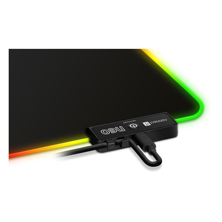 CONNECT IT CMP-3100-SM - LED RGB Alfombrilla para ratón gaming 32x24,5 cm negro