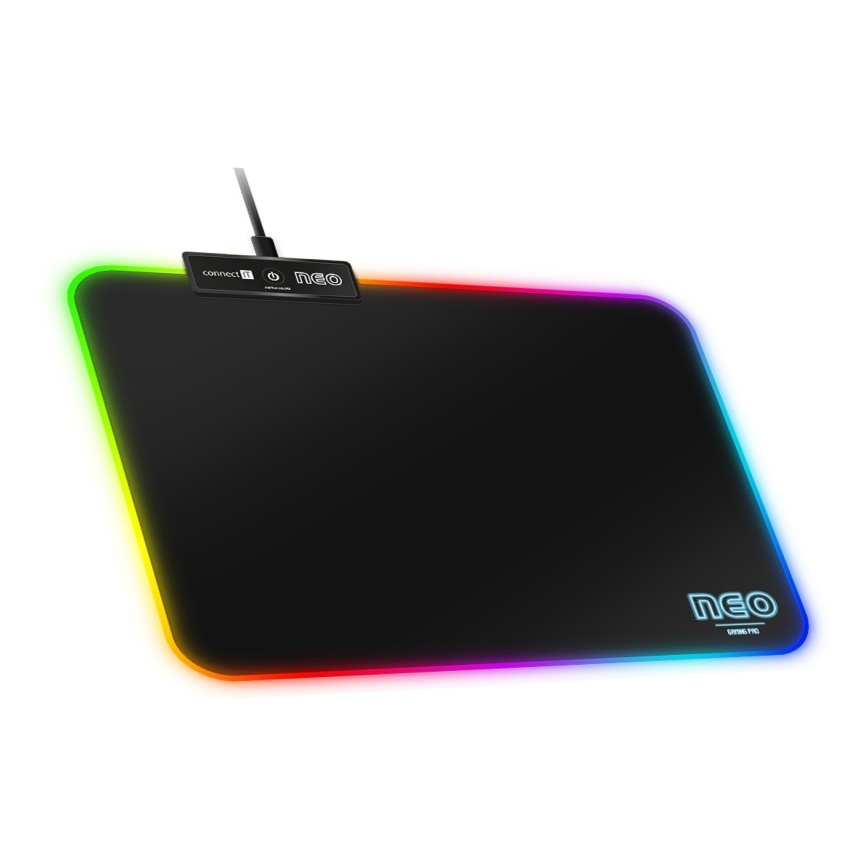 CONNECT IT CMP-3100-SM - LED RGB Alfombrilla para ratón gaming 32x24,5 cm negro