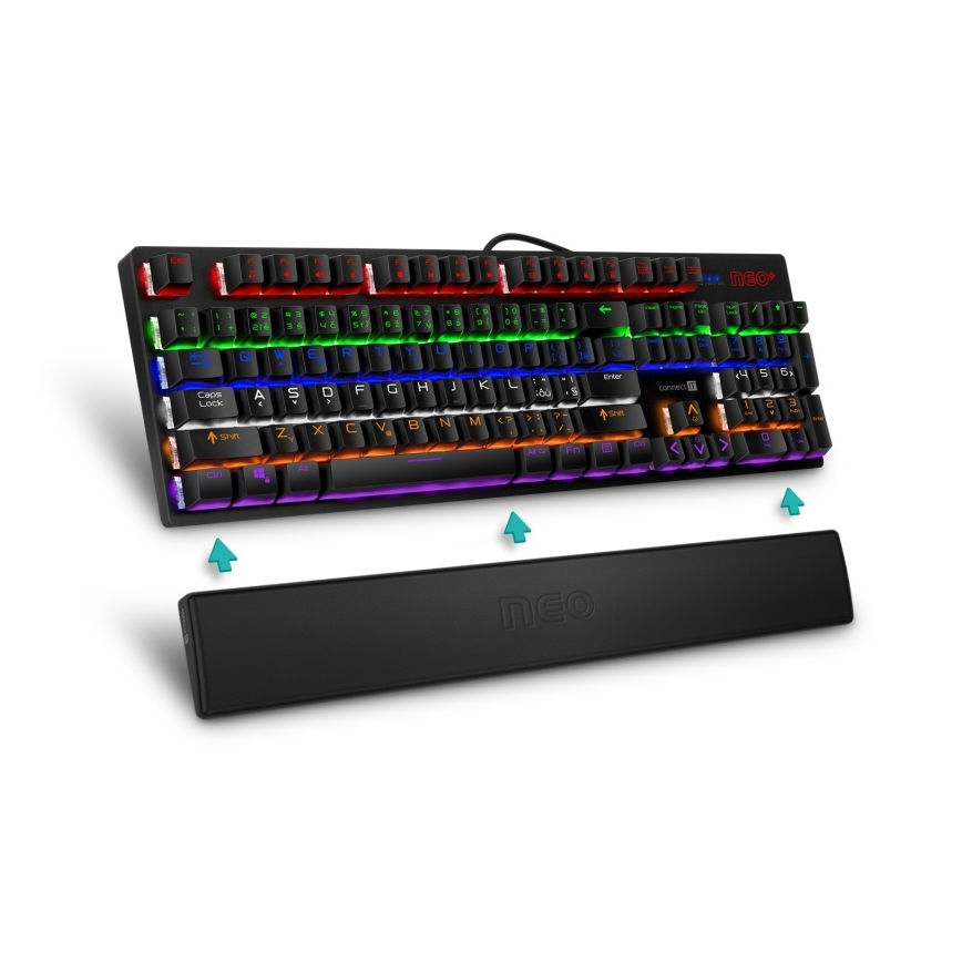 CONNECT IT CMP-3590-LG - Alfombrilla ergonómica para teclado negro