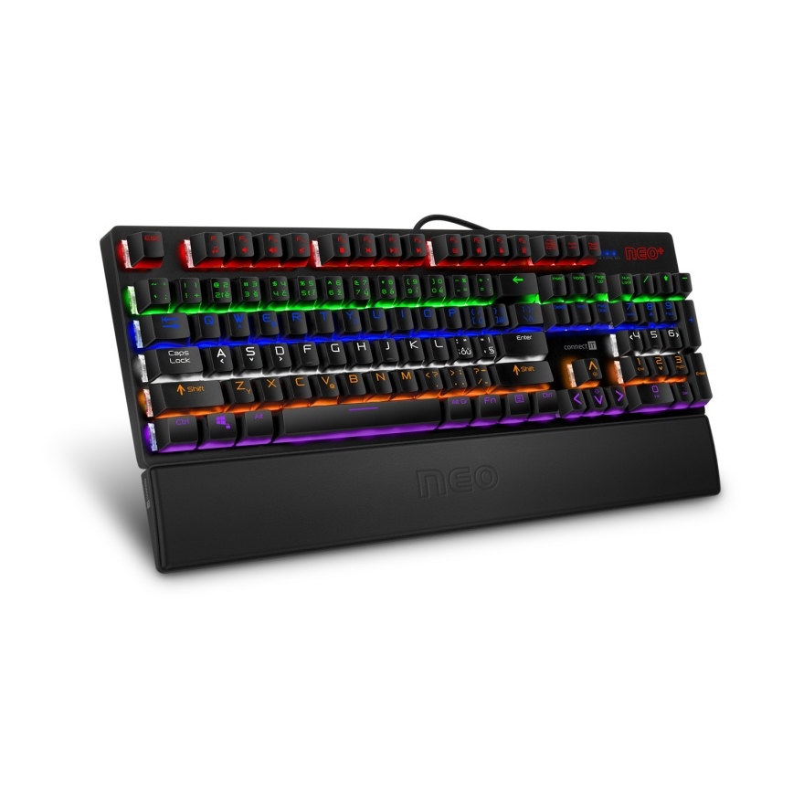 CONNECT IT CMP-3590-LG - Alfombrilla ergonómica para teclado negro