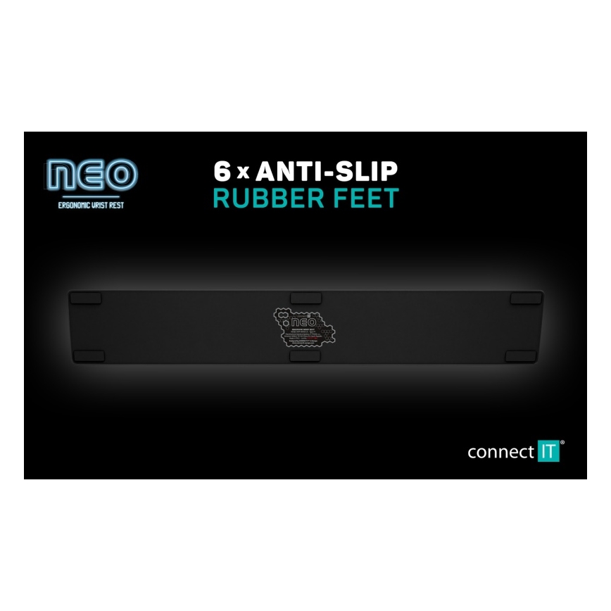 CONNECT IT CMP-3590-LG - Alfombrilla ergonómica para teclado negro