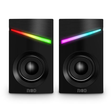 CONNECT IT CSP-1100-BK - SET 2x LED RGB Altavoz gaming 6W/5V negro