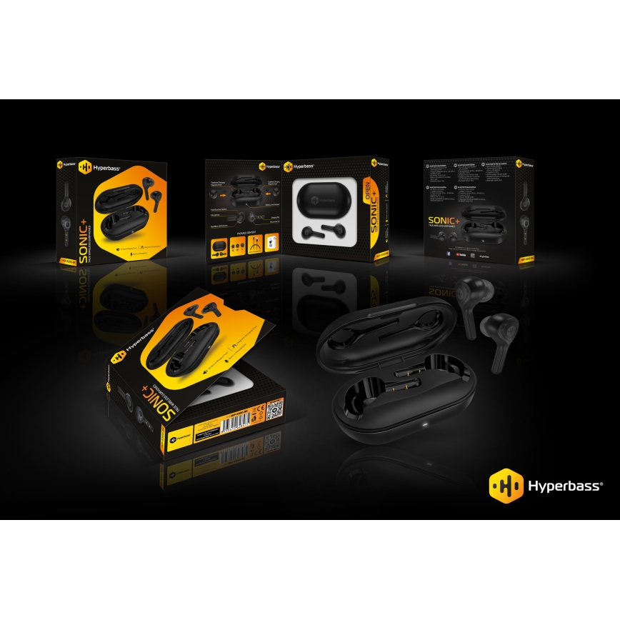 CONNECT IT HEP-5300-BK - Auriculares inalámbricos con micrófono 300 mAh negro