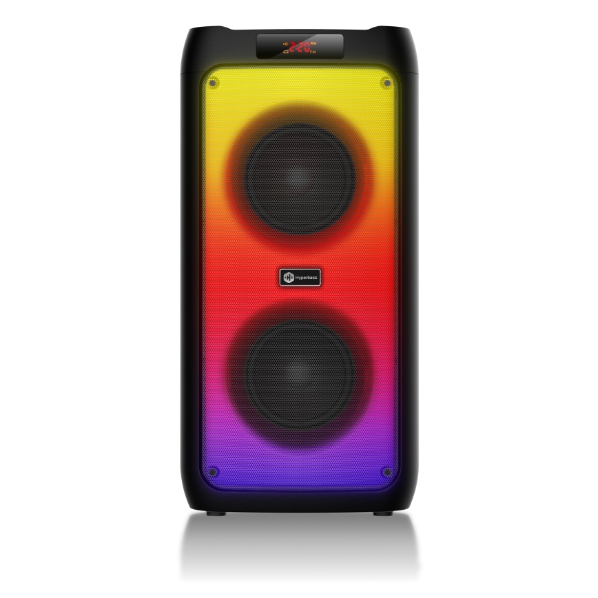 CONNECT IT HSP-3050-BK - LED Altavoz inalámbrico con un micrófono 60W/5V 4500 mAh negro + control remoto