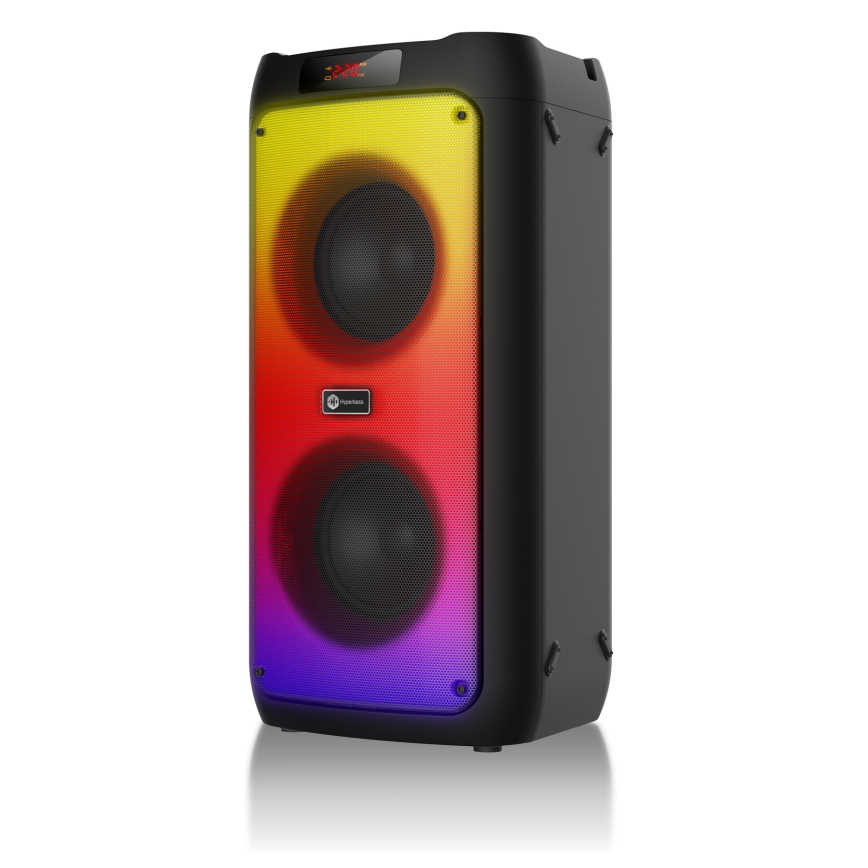 CONNECT IT HSP-3050-BK - LED Altavoz inalámbrico con un micrófono 60W/5V 4500 mAh negro + control remoto