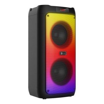 CONNECT IT HSP-3050-BK - LED Altavoz inalámbrico con un micrófono 60W/5V 4500 mAh negro + control remoto