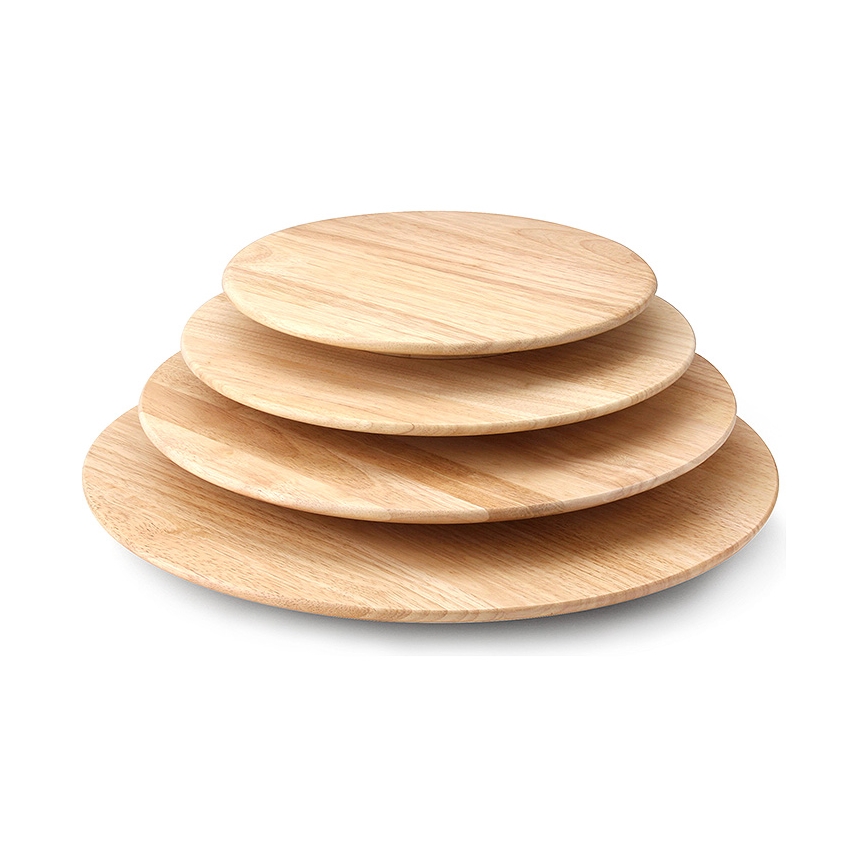 Continenta C3013 - Bandeja giratoria 35x3,5 cm madera de caucho