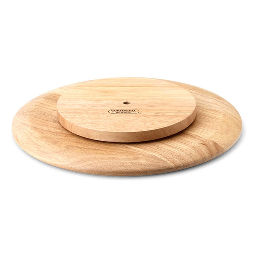 Continenta C3015 - Bandeja giratoria 46x3,5 cm madera de caucho