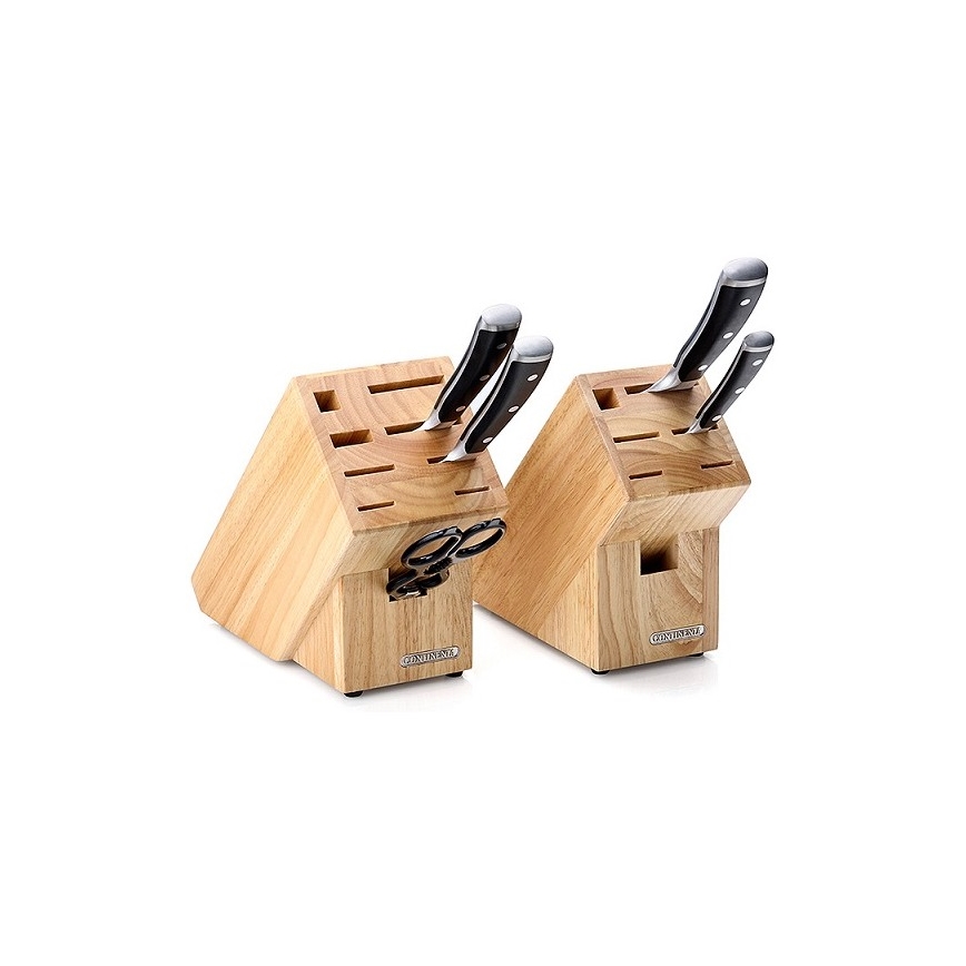 Continenta C30514 - Soporte para cuchillos 22x11,5x22 cm madera de caucho