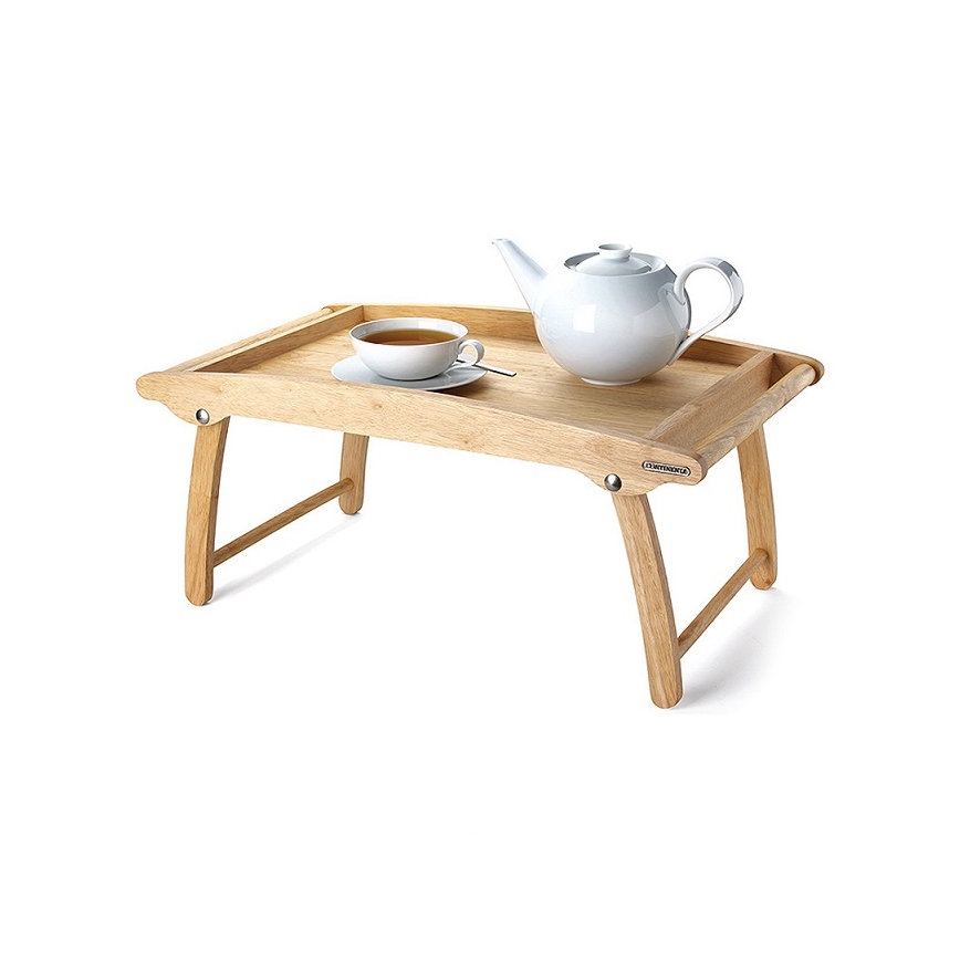 Continenta C3061 - Bandeja de cama 61x35 cm caucho árbol