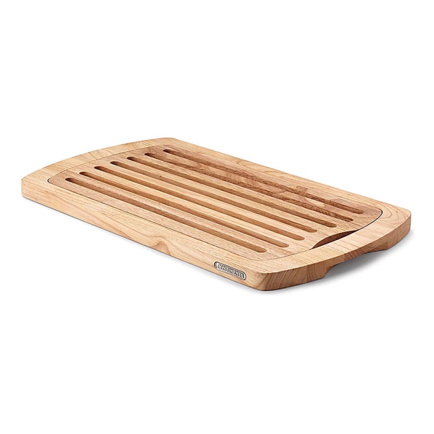 Continenta C3078 - Tabla de corte de cocina para pan 45x26 cm madera de caucho