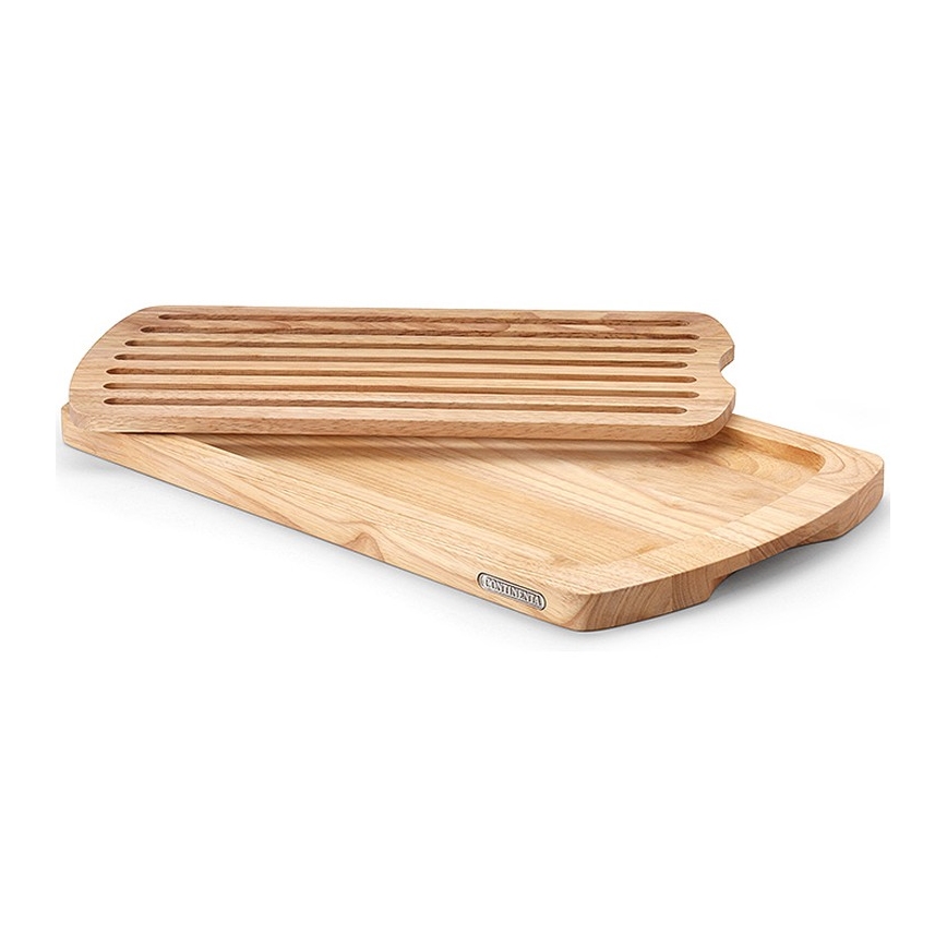Continenta C3078 - Tabla de corte de cocina para pan 45x26 cm madera de caucho