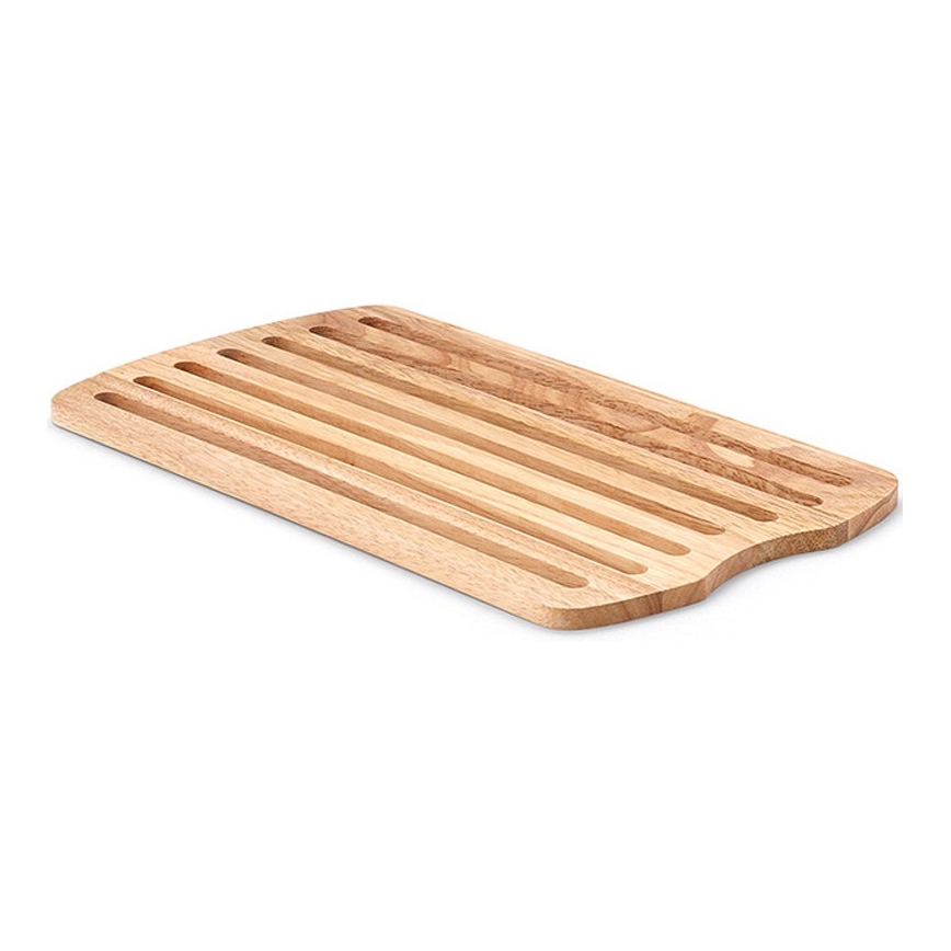 Continenta C3078 - Tabla de corte de cocina para pan 45x26 cm madera de caucho
