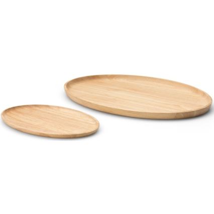 Continenta C3285 - Bandeja para servir 36,5x25 cm madera de caucho