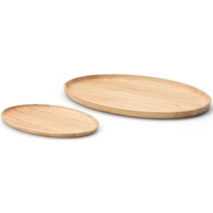 Continenta C3285 - Bandeja para servir 36,5x25 cm madera de caucho