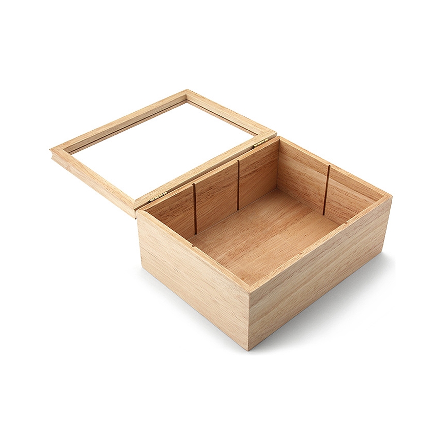 Continenta C3290 - Caja para bolsitas de té 23x17,5 cm madera de caucho
