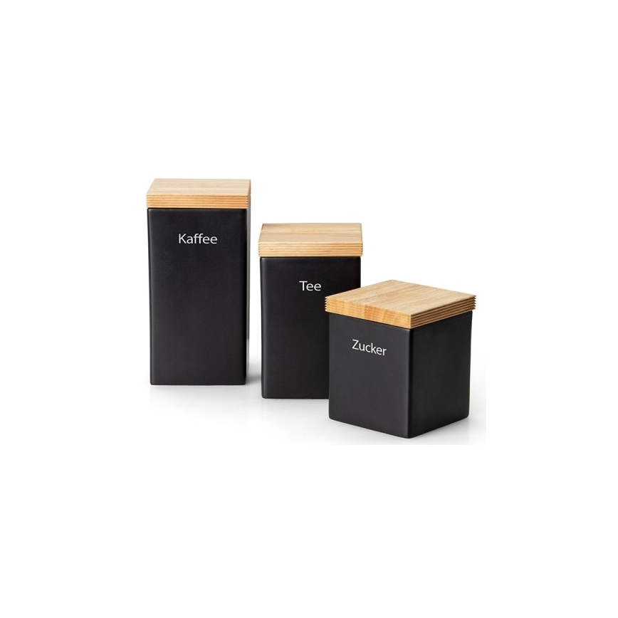 Continenta C3714 - Caja de cerámica para alimentos con tapa 10x10x20,5 cm