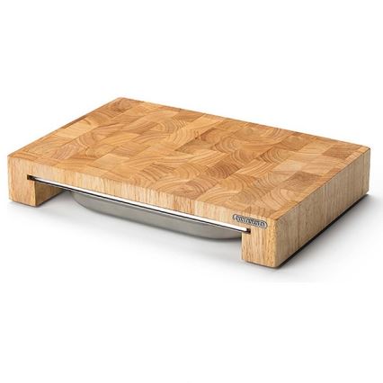 Continenta C4027 - Tabla de cortar de cocina con cuenco 48x32,5 cm madera de caucho