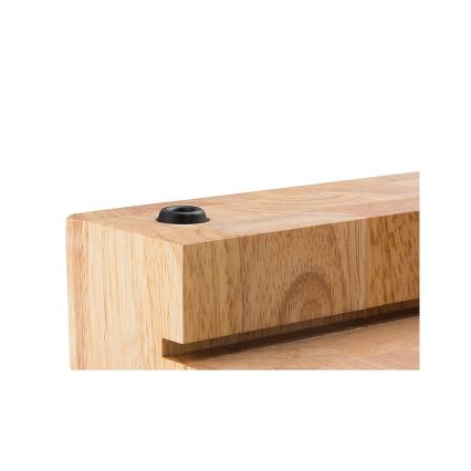 Continenta C4027 - Tabla de cortar de cocina con cuenco 48x32,5 cm madera de caucho