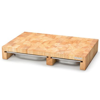 Continenta C4028 - SET 1x Tabla de cortar de cocina de 50x32,5 cm + 3x madera de caucho