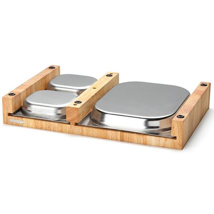 Continenta C4028 - SET 1x Tabla de cortar de cocina de 50x32,5 cm + 3x madera de caucho