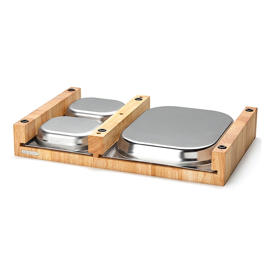 Continenta C4028 - SET 1x Tabla de cortar de cocina de 50x32,5 cm + 3x madera de caucho
