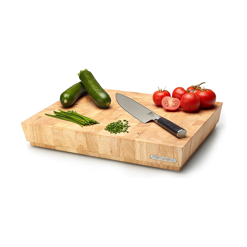 Continenta C4041 - Tabla de cortar de cocina 40x30 cm madera de caucho