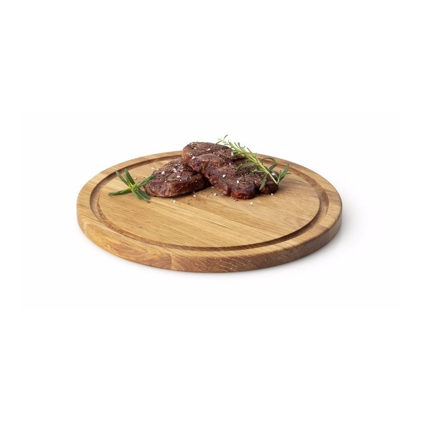 Continenta C4105 - Tabla para servir carne 28 cm diámetro roble