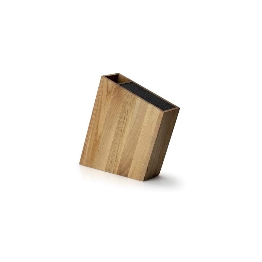 Continenta C4151 - Soporte para cuchillos con un inserto flexible y compartimento 31x8x24,5 cm roble