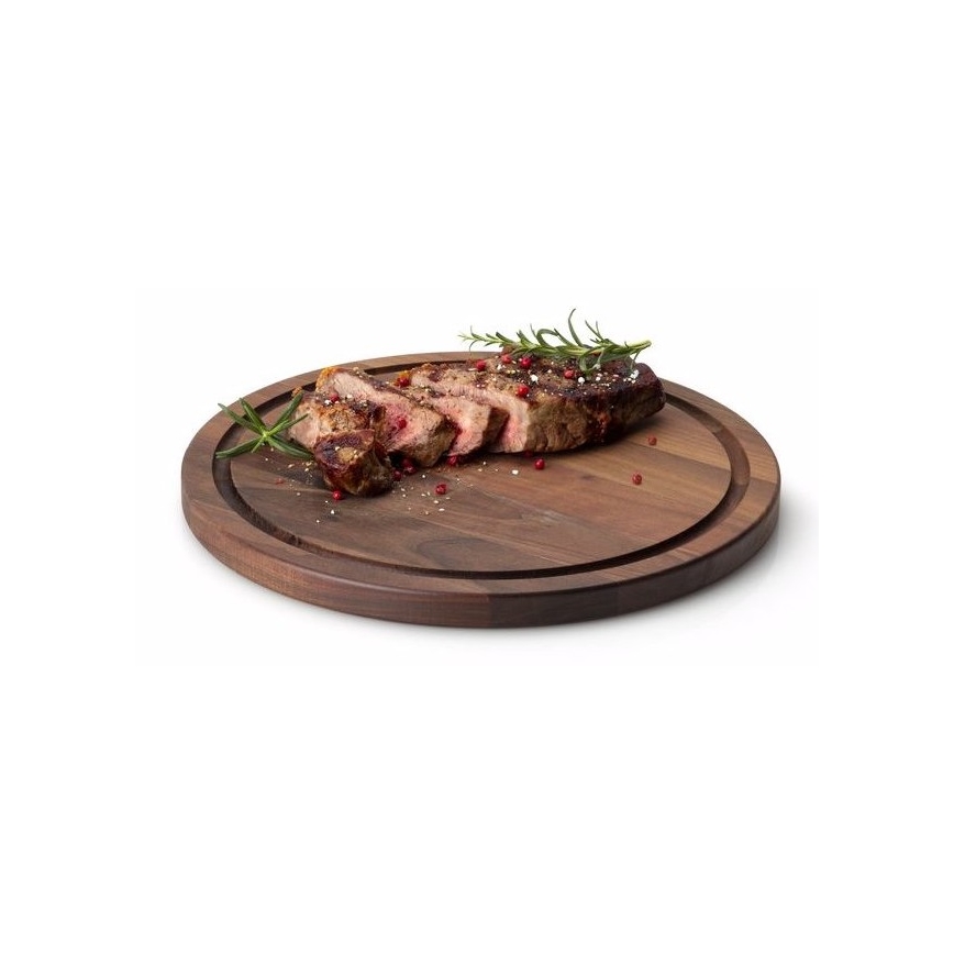 Continenta C4205 - Tabla para servir carne con 28 cm de diámetro en nogal