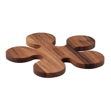 Continenta C4880 - Alfombra de madera para maceta 24x1,2 cm acacia