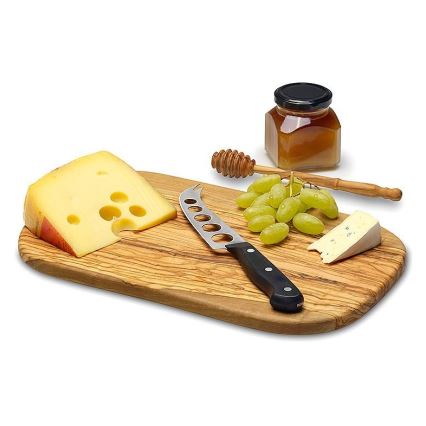Continenta C4972 - Tabla de corte de cocina 25x15 cm madera de olivo