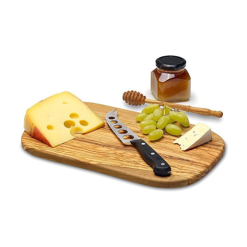 Continenta C4972 - Tabla de corte de cocina 25x15 cm madera de olivo