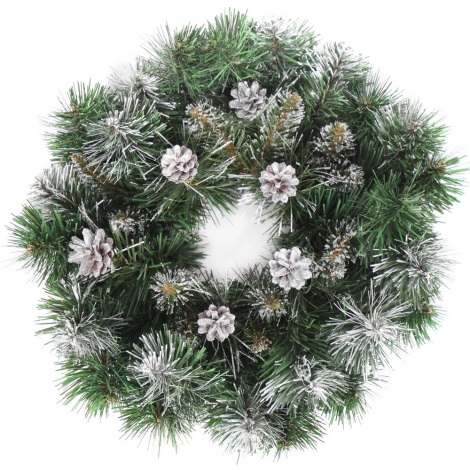 Corona de Navidad CRYSTAL ø 45 cm blanco