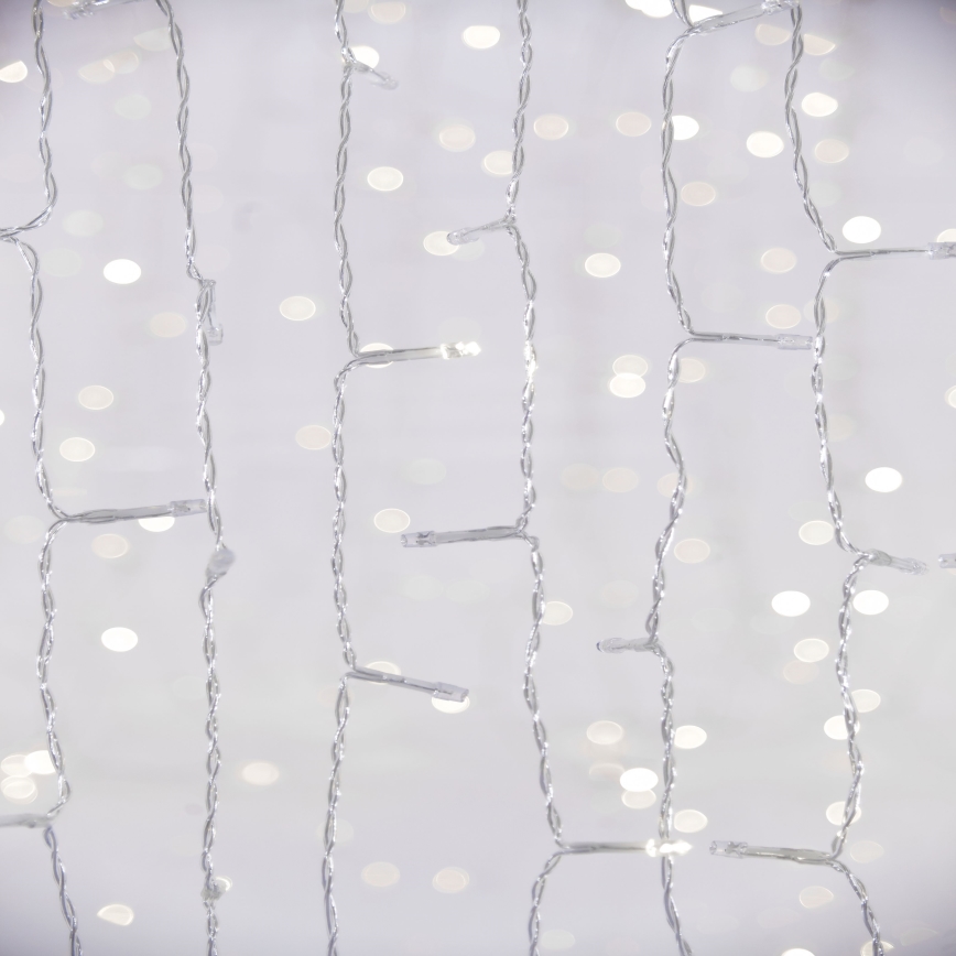 Cortina de Navidad LED de exterior CORTINA 480xLED/8,4W/230V 3x3 m IP44 blanco frío