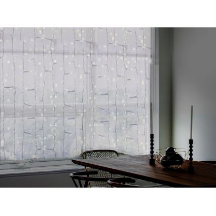 Cortina de Navidad LED de exterior CORTINA 480xLED/8,4W/230V 3x3 m IP44 blanco frío