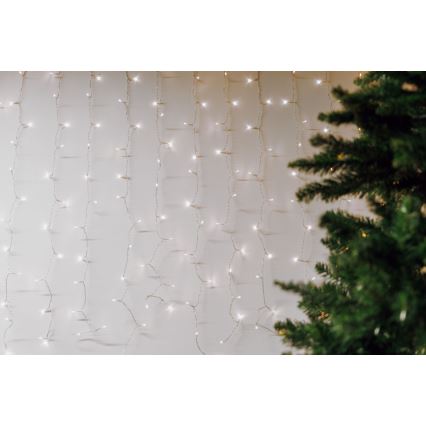 Cortina de Navidad LED de exterior CORTINA 480xLED/8,4W/230V 3x3 m IP44 blanco frío