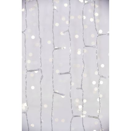 Cortina de Navidad LED de exterior CORTINA 480xLED/8,4W/230V 3x3 m IP44 blanco frío