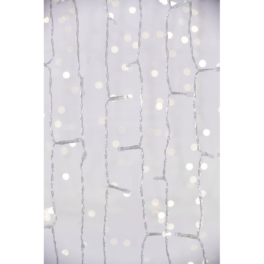 Cortina de Navidad LED de exterior CORTINA 480xLED/8,4W/230V 3x3 m IP44 blanco frío