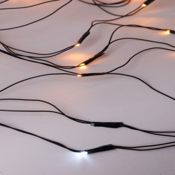 Cortina de Navidad LED exterior NET 240xLED/7,2W/230V 1,5x2 m IP44 blanco cálido