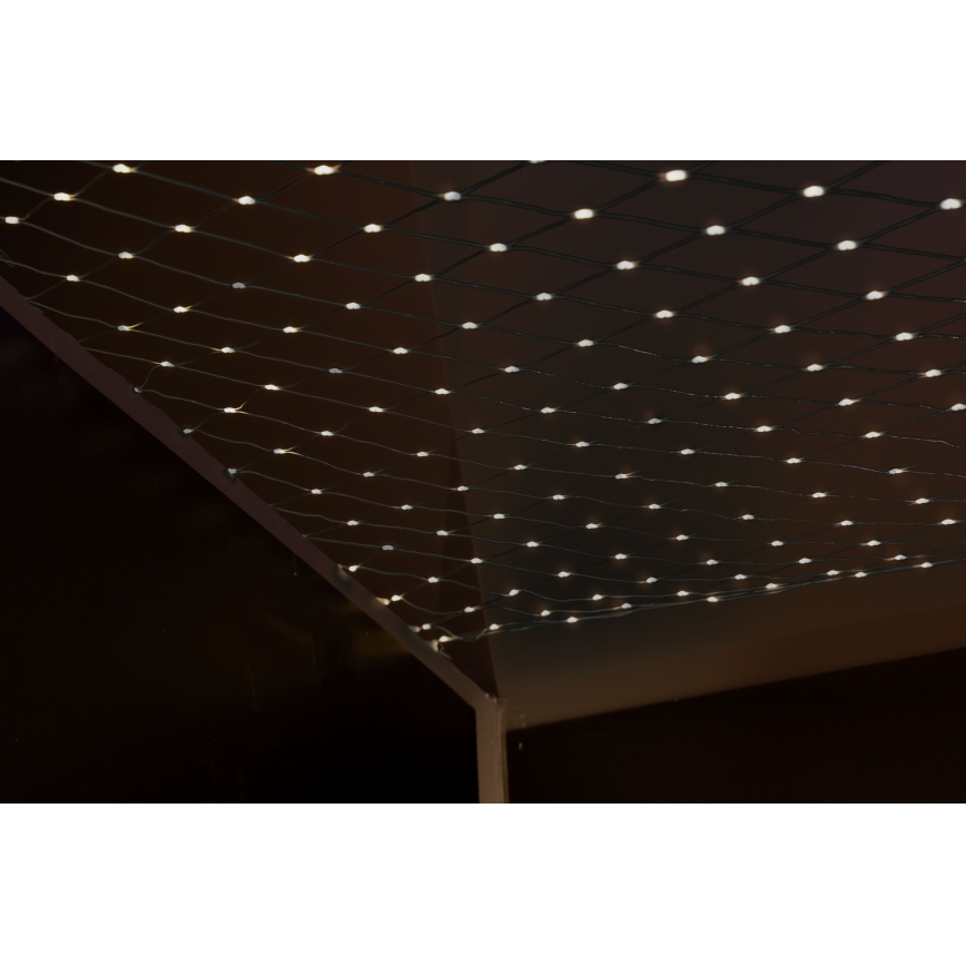 Cortina de Navidad LED exterior NET 240xLED/7,2W/230V 1,5x2 m IP44 blanco cálido