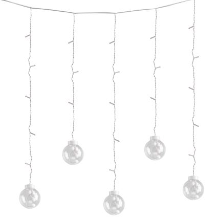 Cortina de Navidad LED WISH BALLS 108xLED/8 funciones 4,5 m blanco cálido